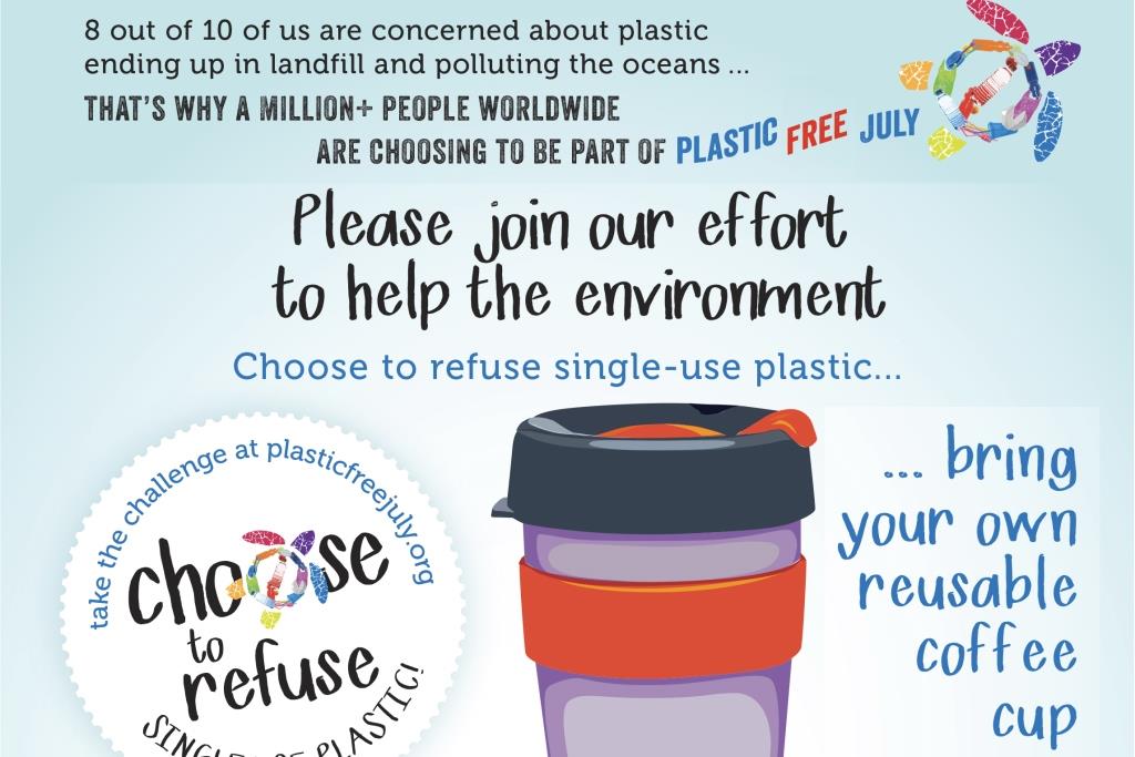 Plastic free July poster